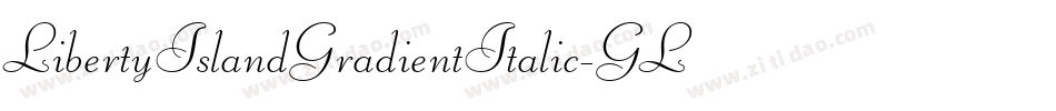 LibertyIslandGradientItalic-GLmO字体转换