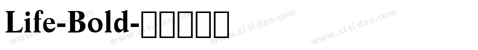 Life-Bold字体转换