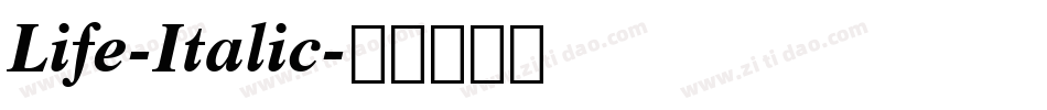 Life-Italic字体转换