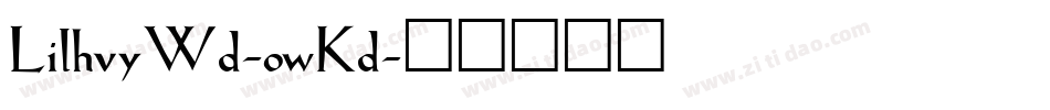 LilhvyWd-owKd字体转换