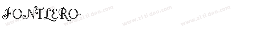 FONTLERO字体转换