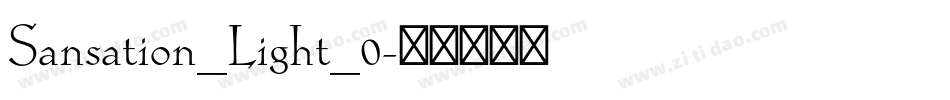 Sansation_Light_0字体转换