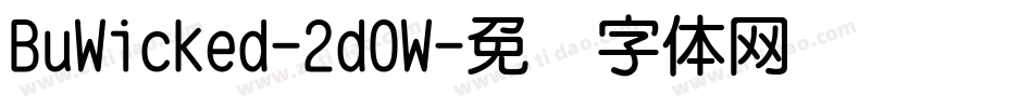 BuWicked-2dOW字体转换