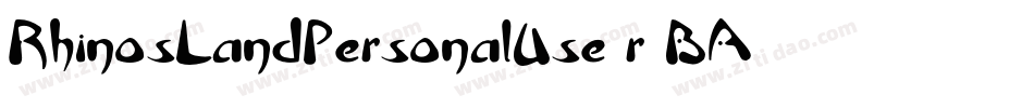 RhinosLandPersonalUse-r6BA字体转换