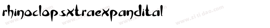 rhinoclopsxtraexpandital字体转换