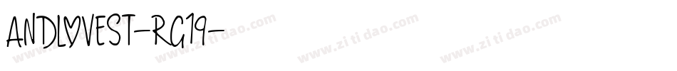 AndLoveSt-rG19字体转换