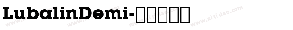 LubalinDemi字体转换