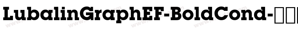 LubalinGraphEF-BoldCond字体转换