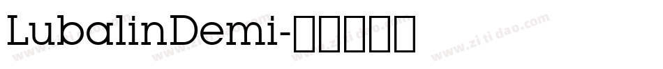 LubalinDemi字体转换