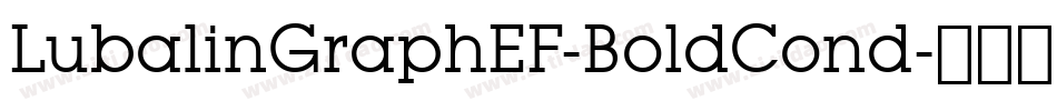 LubalinGraphEF-BoldCond字体转换