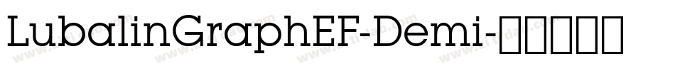 LubalinGraphEF-Demi字体转换