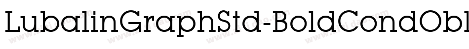 LubalinGraphStd-BoldCondObl字体转换