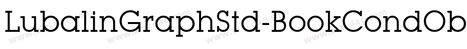 LubalinGraphStd-BookCondObl字体转换