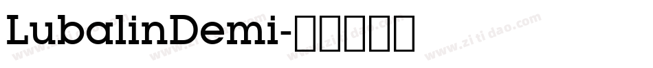 LubalinDemi字体转换
