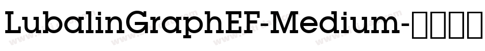 LubalinGraphEF-Medium字体转换