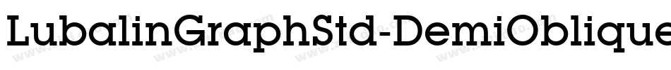 LubalinGraphStd-DemiOblique字体转换