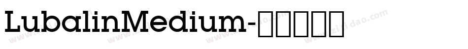 LubalinMedium字体转换