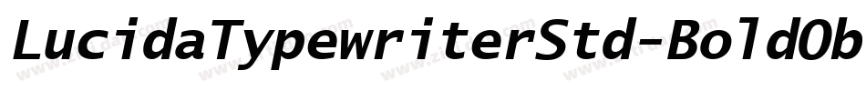 LucidaTypewriterStd-BoldObl字体转换