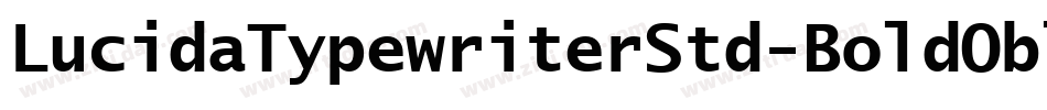 LucidaTypewriterStd-BoldObl字体转换