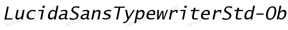LucidaSansTypewriterStd-Obl字体转换