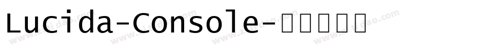 Lucida-Console字体转换