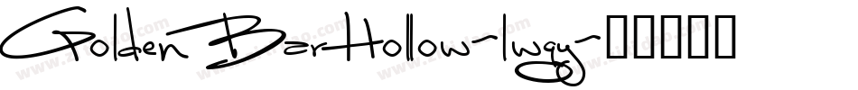 GoldenBarHollow-lwgy字体转换