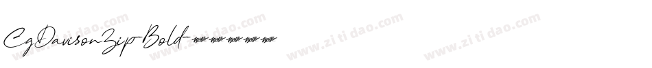 CgDavisonZip-Bold字体转换