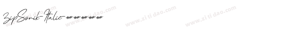 ZipSonik-Italic字体转换