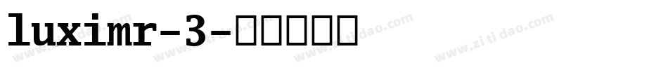 luximr-3字体转换
