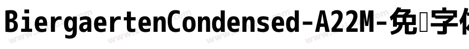 BiergaertenCondensed-A22M字体转换