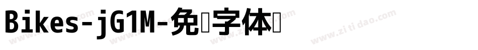 Bikes-jG1M字体转换