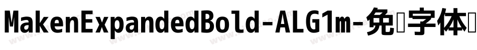 MakenExpandedBold-ALG1m字体转换