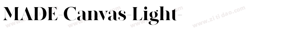 MADE-Canvas-Light字体转换