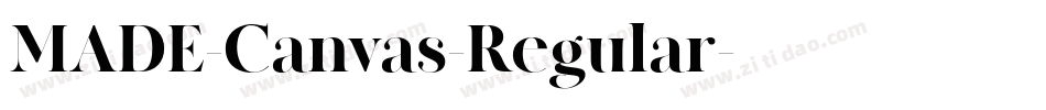 MADE-Canvas-Regular字体转换