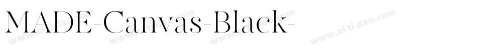MADE-Canvas-Black字体转换