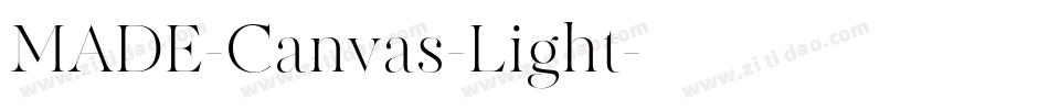 MADE-Canvas-Light字体转换