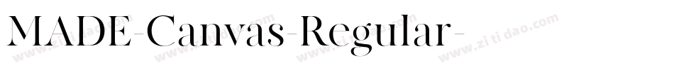 MADE-Canvas-Regular字体转换
