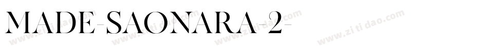 MADE-SAONARA-2字体转换