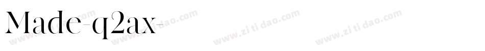 Made-q2ax字体转换