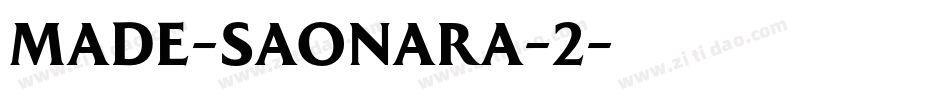 MADE-SAONARA-2字体转换