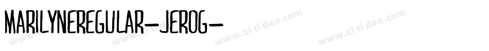 MarilyneRegular-jEROG字体转换