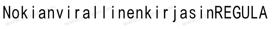 NokianvirallinenkirjasinREGULAR字体转换
