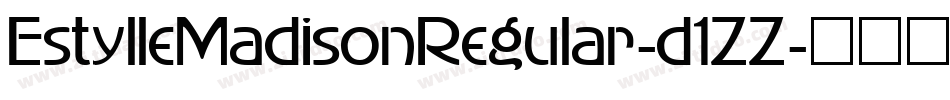 EstylleMadisonRegular-d1ZZ字体转换