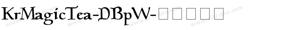 KrMagicTea-DBpW字体转换