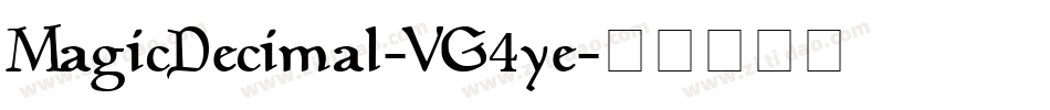 MagicDecimal-VG4ye字体转换