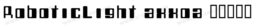 RoboticLight-axxoa字体转换