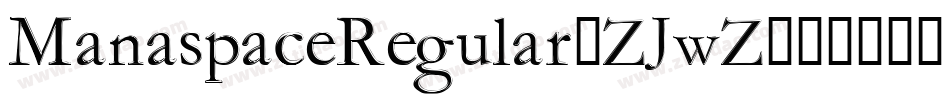 ManaspaceRegular-ZJwZ字体转换