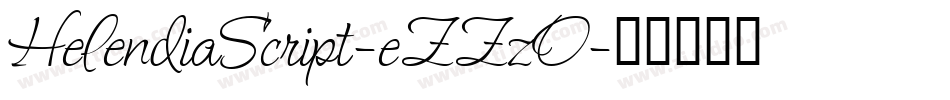 HelendiaScript-eZZzO字体转换