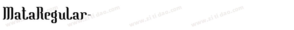 MataRegular字体转换
