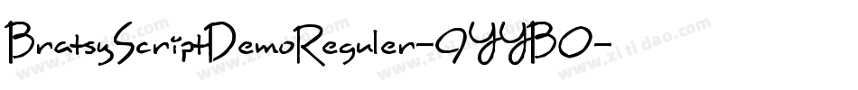 BratsyScriptDemoReguler-9YYB0字体转换